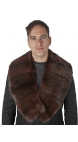 Dark brown sable fur collar - unisex